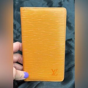 Louis Vuitton Orange Epi Leather Long Wallet